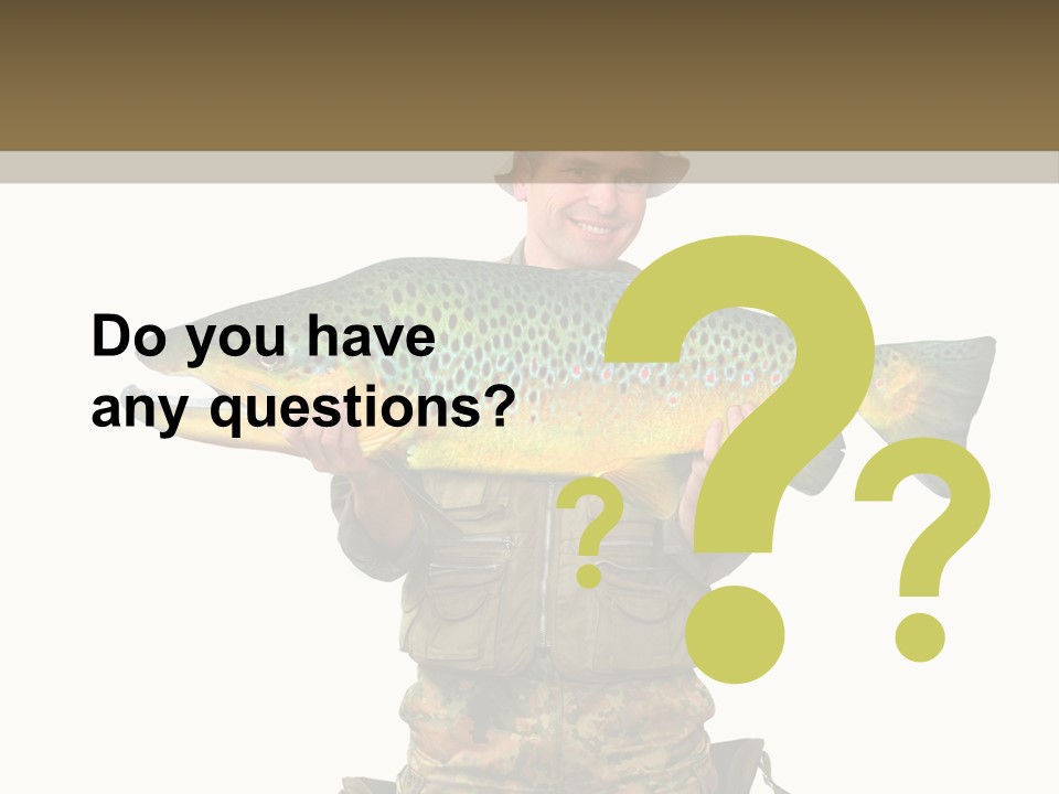 Trout Fishing Gone Fishing Vacations PowerPoint Template