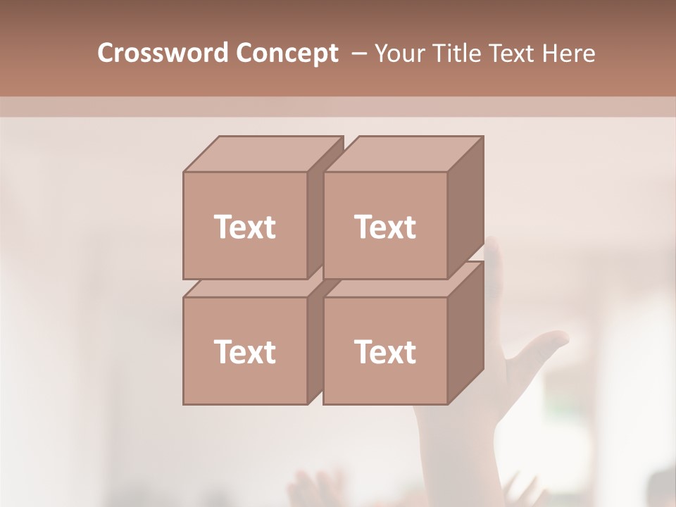 Celebration Arm Palm PowerPoint Template