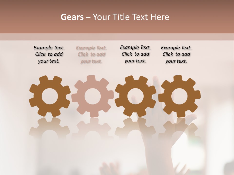 Celebration Arm Palm PowerPoint Template