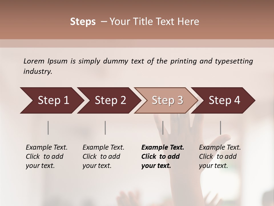 Celebration Arm Palm PowerPoint Template