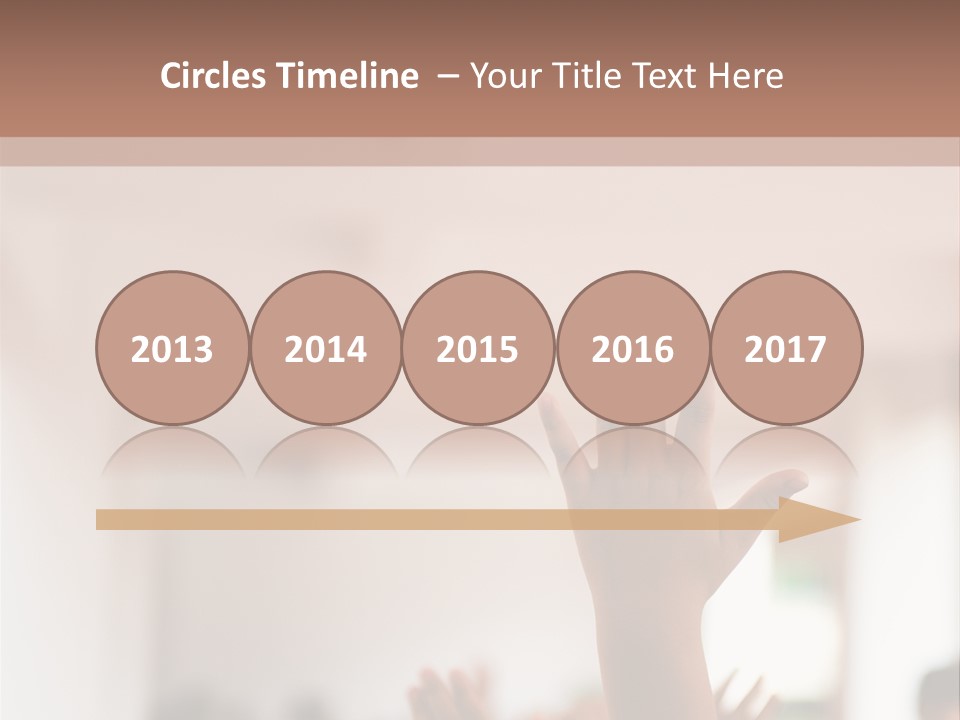 Celebration Arm Palm PowerPoint Template