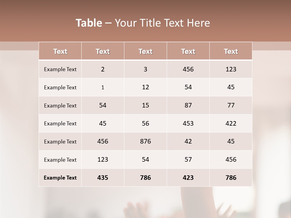 Celebration Arm Palm PowerPoint Template