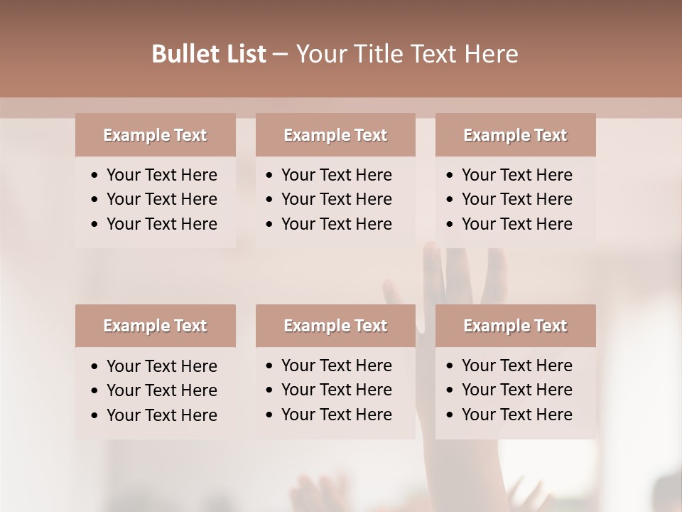 Celebration Arm Palm PowerPoint Template