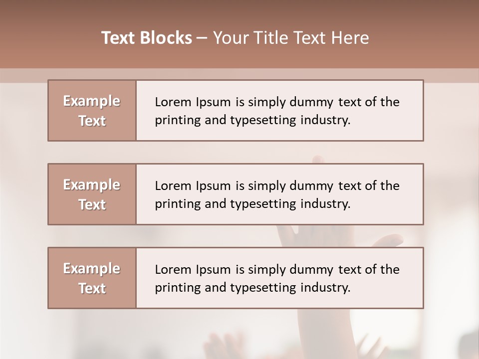 Celebration Arm Palm PowerPoint Template