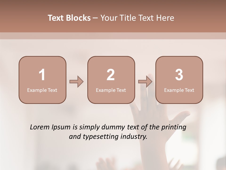Celebration Arm Palm PowerPoint Template