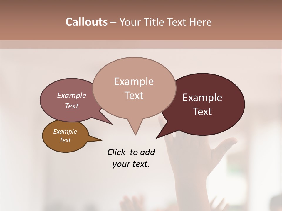 Celebration Arm Palm PowerPoint Template