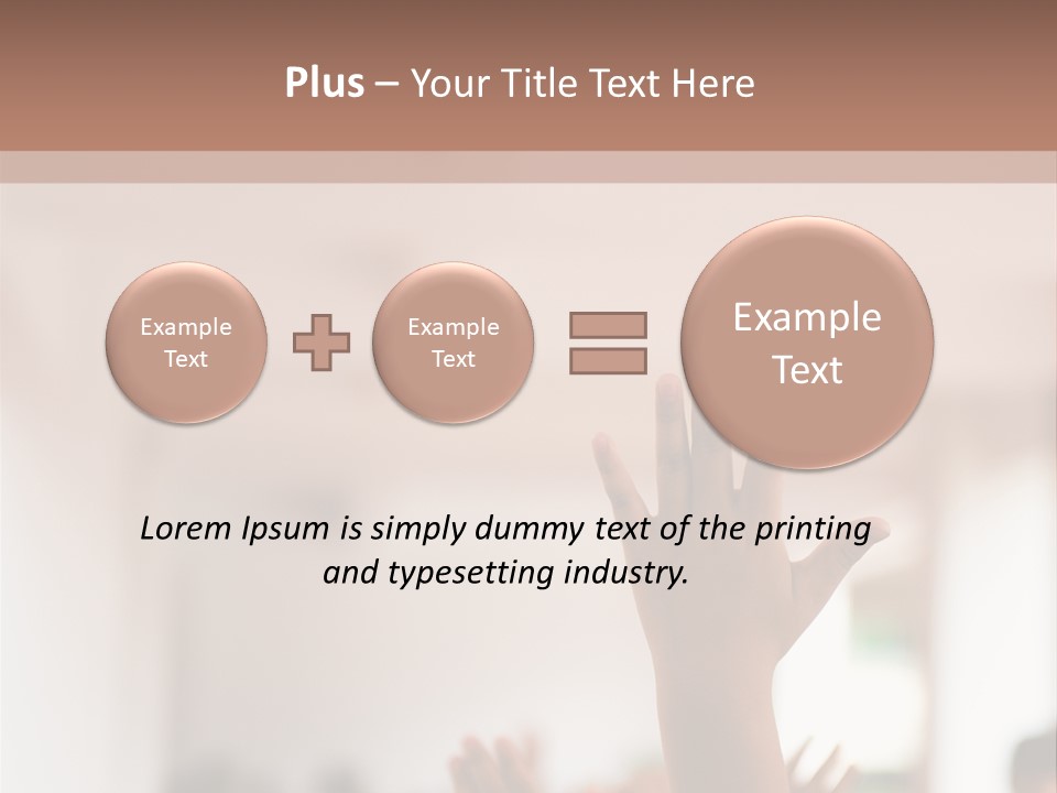 Celebration Arm Palm PowerPoint Template