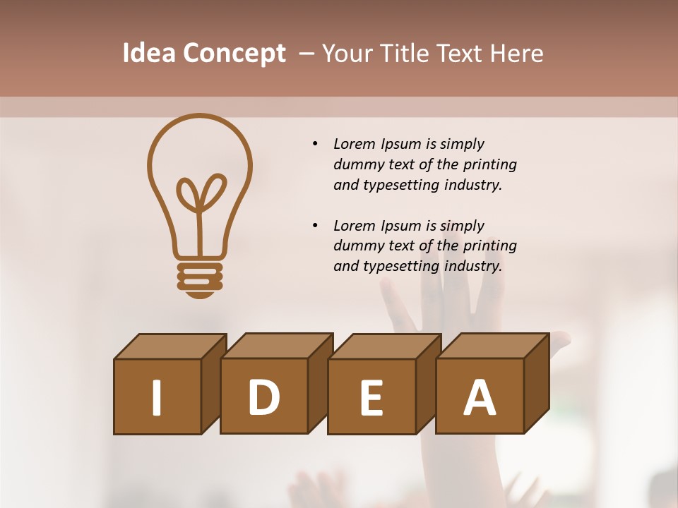 Celebration Arm Palm PowerPoint Template