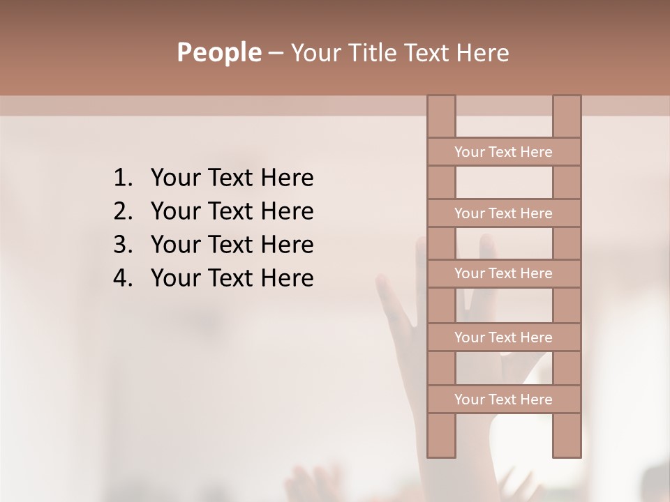 Celebration Arm Palm PowerPoint Template