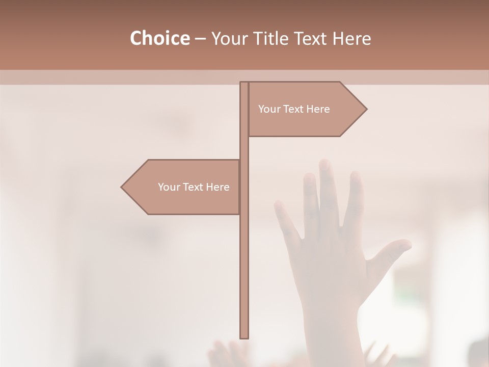 Celebration Arm Palm PowerPoint Template