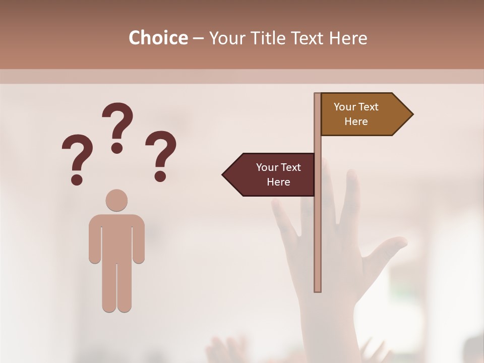 Celebration Arm Palm PowerPoint Template