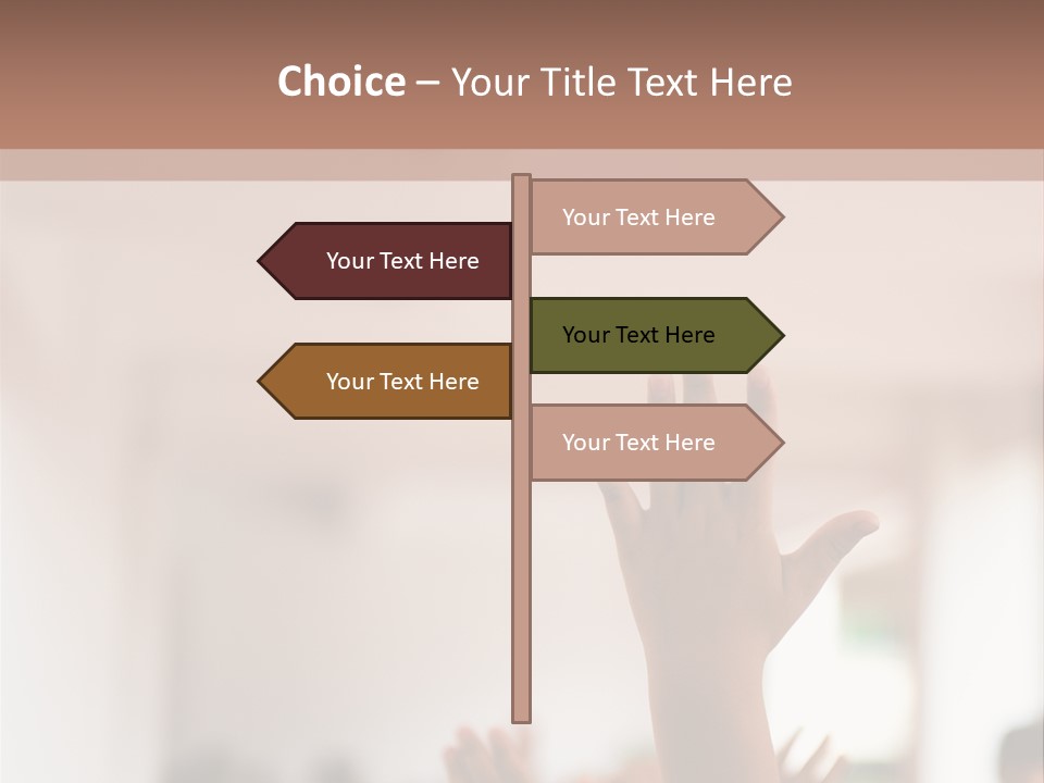 Celebration Arm Palm PowerPoint Template
