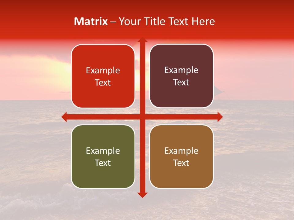 Summer Sea Silhouette PowerPoint Template