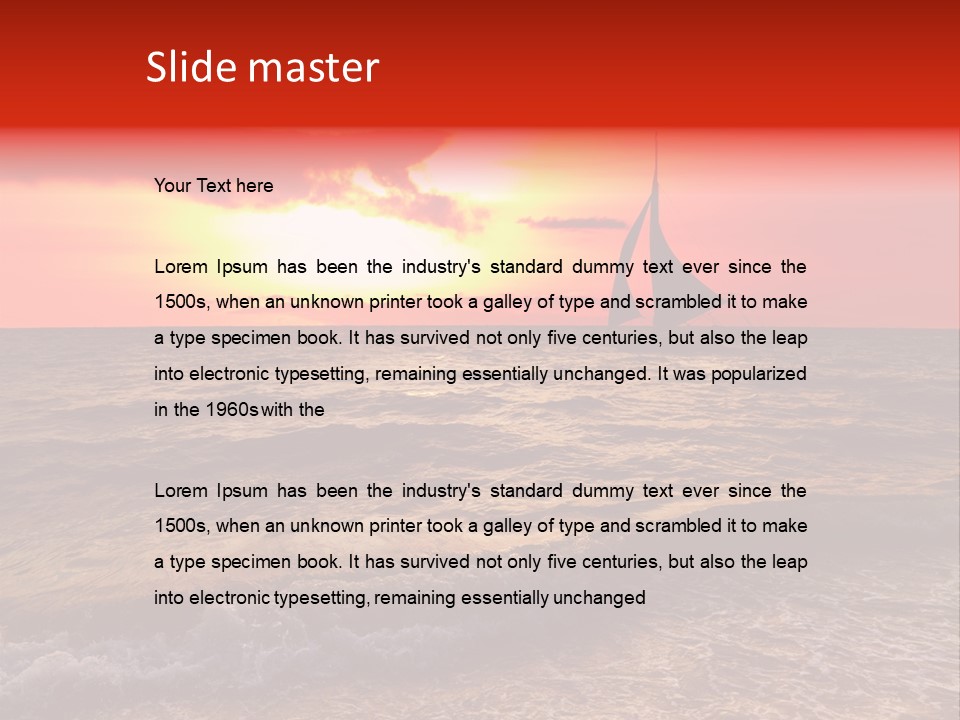 Summer Sea Silhouette PowerPoint Template