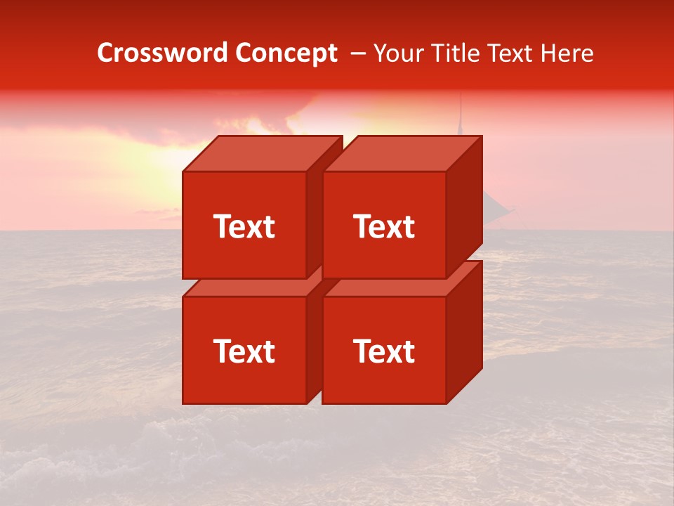 Summer Sea Silhouette PowerPoint Template