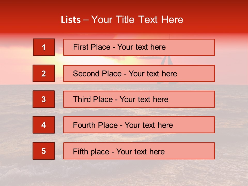 Summer Sea Silhouette PowerPoint Template