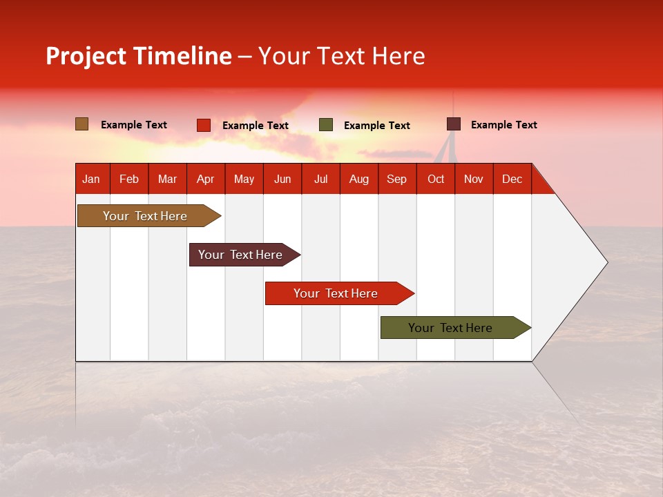 Summer Sea Silhouette PowerPoint Template