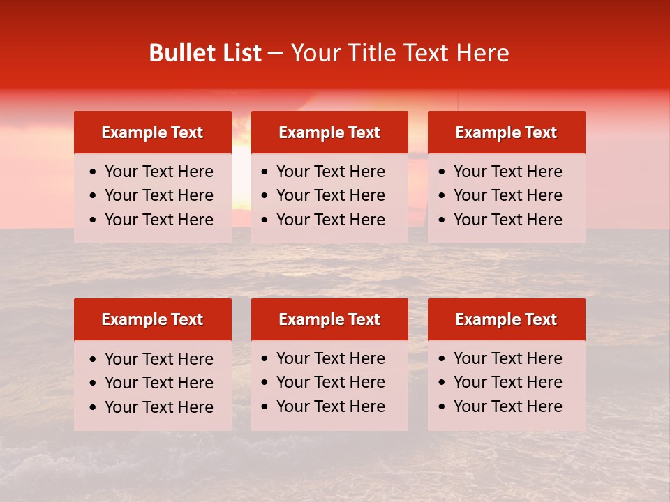 Summer Sea Silhouette PowerPoint Template