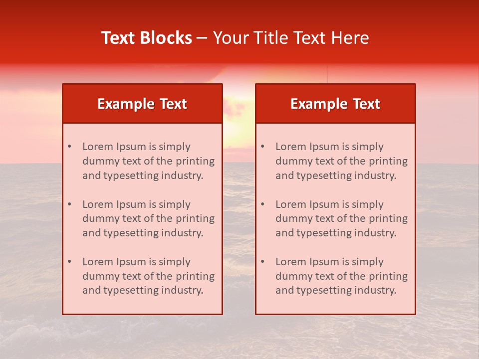 Summer Sea Silhouette PowerPoint Template