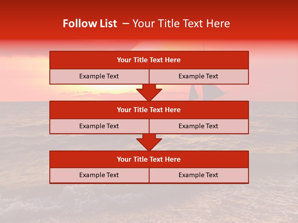 Summer Sea Silhouette PowerPoint Template