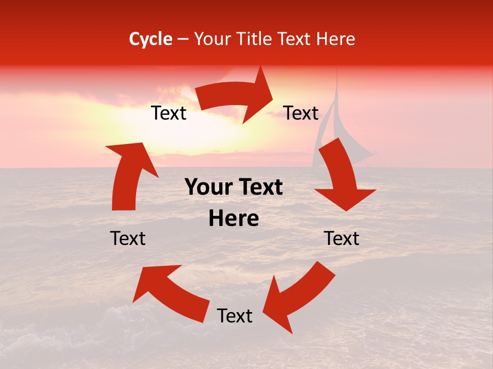 Summer Sea Silhouette PowerPoint Template