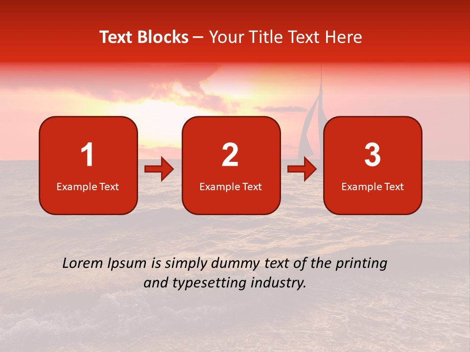 Summer Sea Silhouette PowerPoint Template