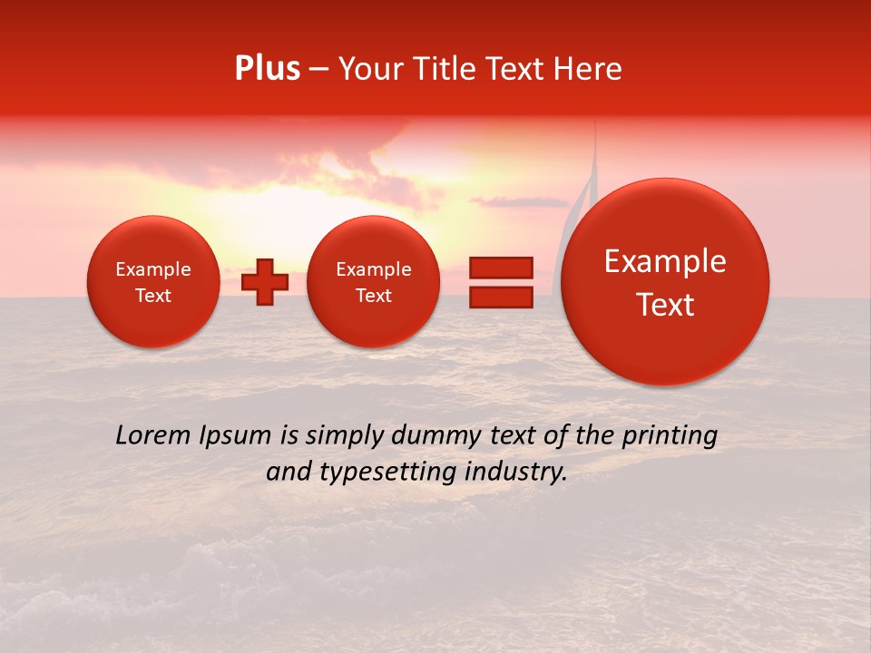 Summer Sea Silhouette PowerPoint Template