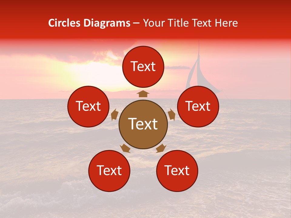 Summer Sea Silhouette PowerPoint Template