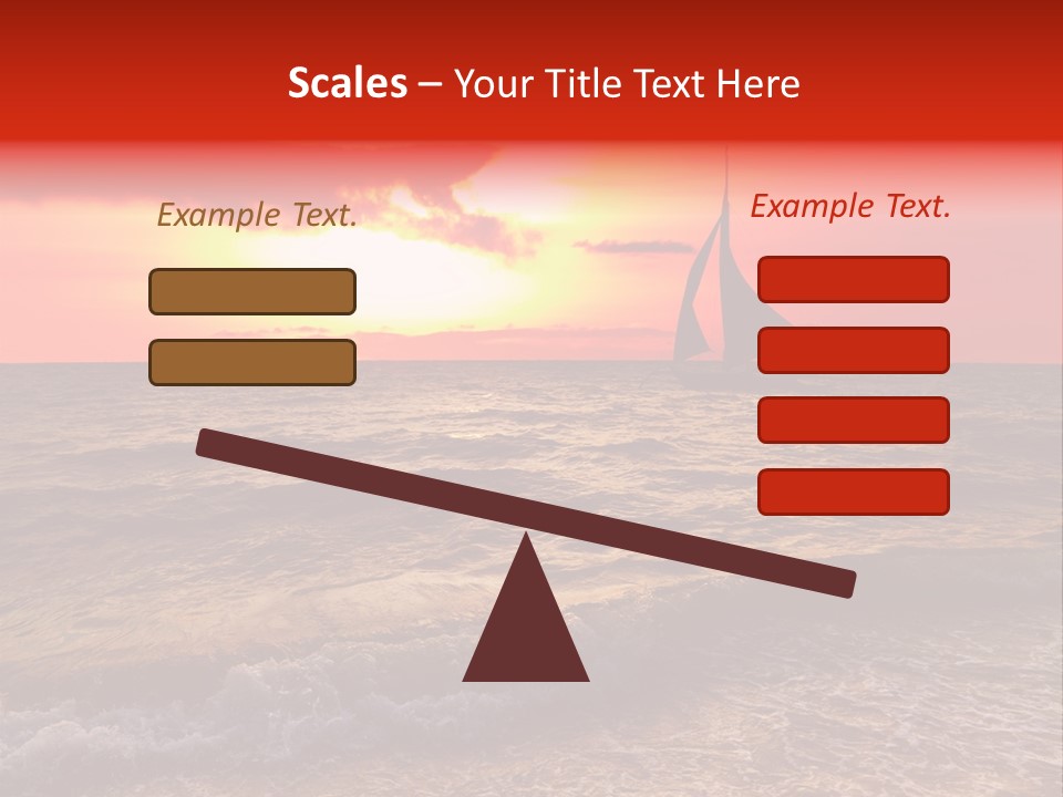 Summer Sea Silhouette PowerPoint Template