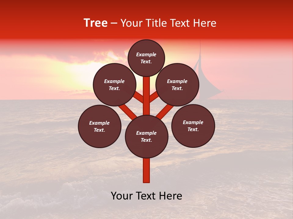 Summer Sea Silhouette PowerPoint Template