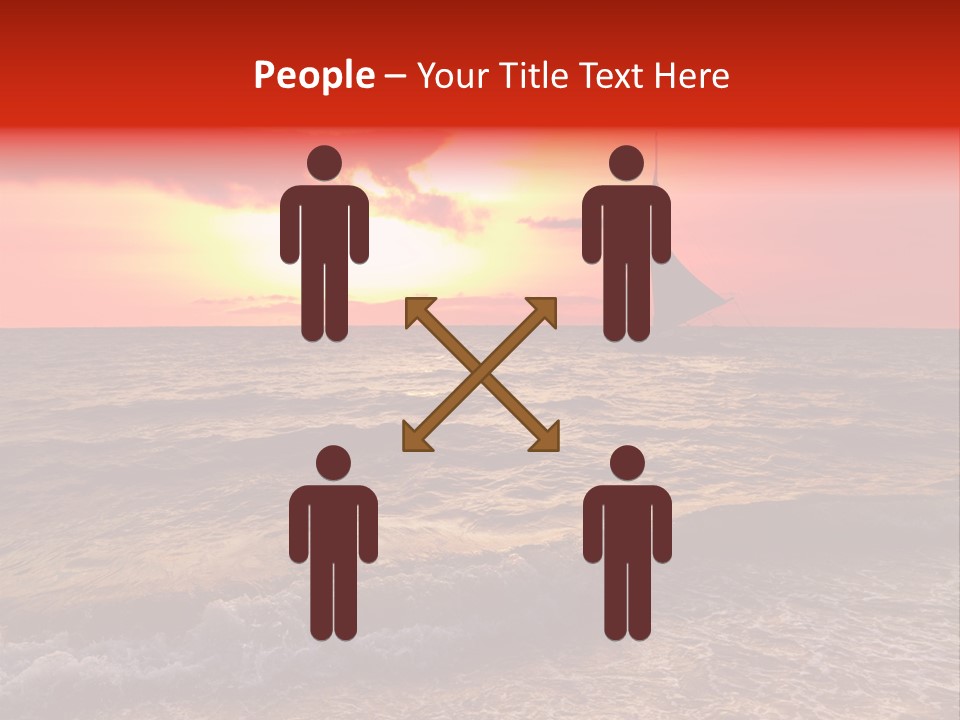 Summer Sea Silhouette PowerPoint Template