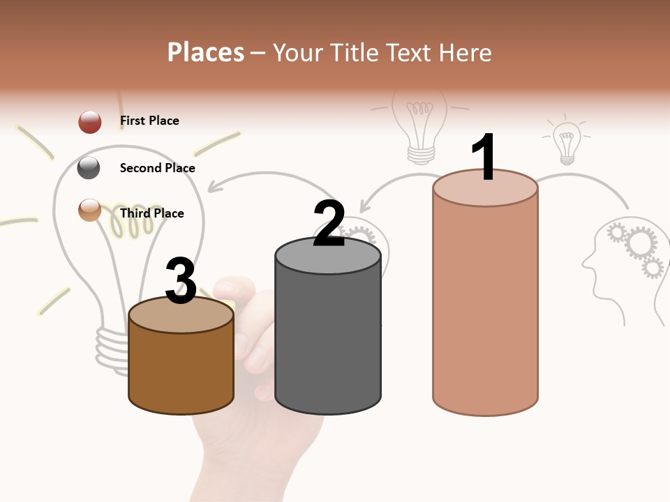 A Hand Drawing A Light Bulb On A Whiteboard PowerPoint Template