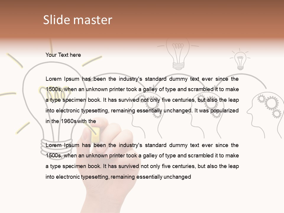 A Hand Drawing A Light Bulb On A Whiteboard PowerPoint Template