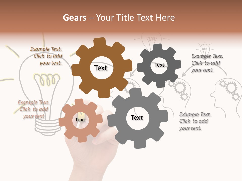 A Hand Drawing A Light Bulb On A Whiteboard PowerPoint Template