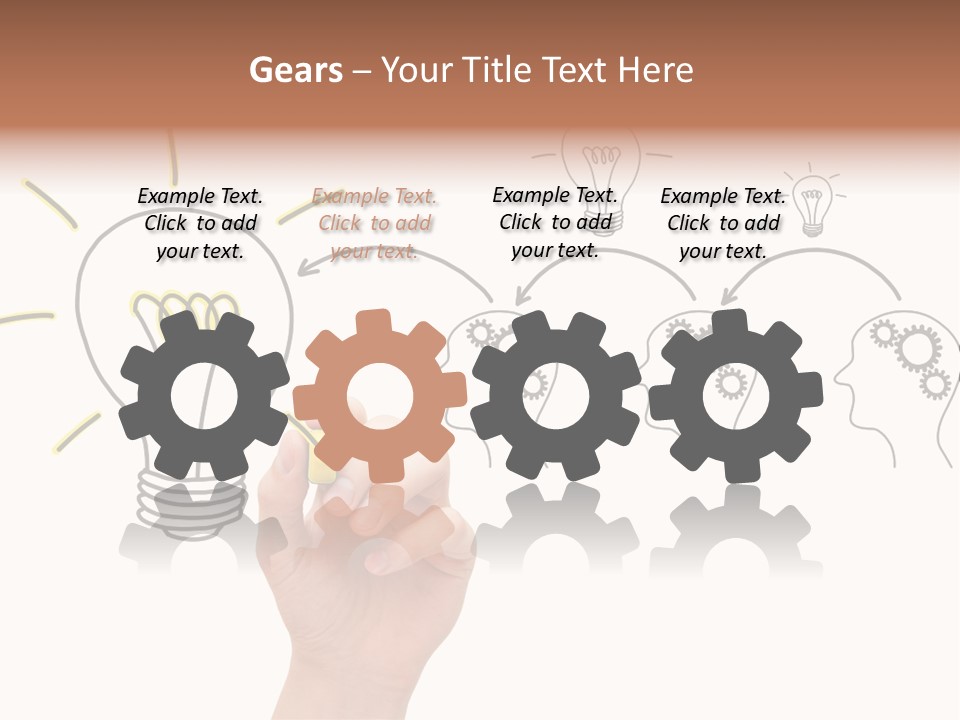 A Hand Drawing A Light Bulb On A Whiteboard PowerPoint Template