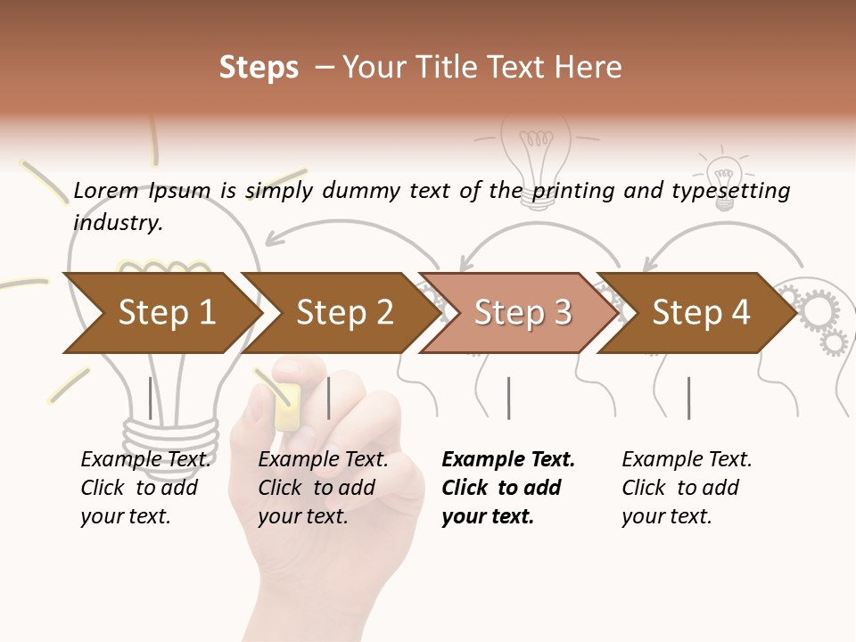 A Hand Drawing A Light Bulb On A Whiteboard PowerPoint Template
