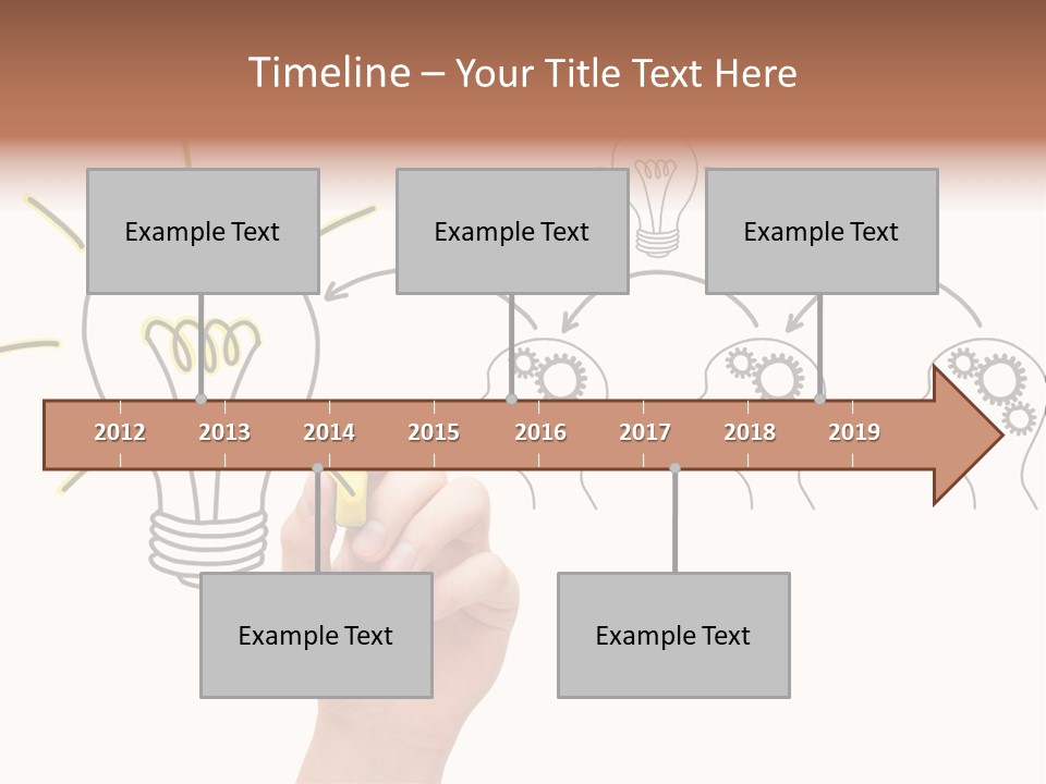 A Hand Drawing A Light Bulb On A Whiteboard PowerPoint Template
