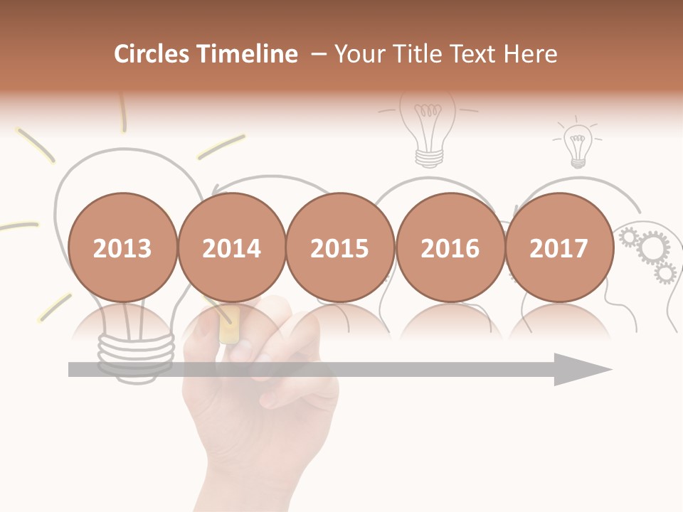 A Hand Drawing A Light Bulb On A Whiteboard PowerPoint Template