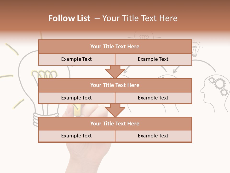 A Hand Drawing A Light Bulb On A Whiteboard PowerPoint Template