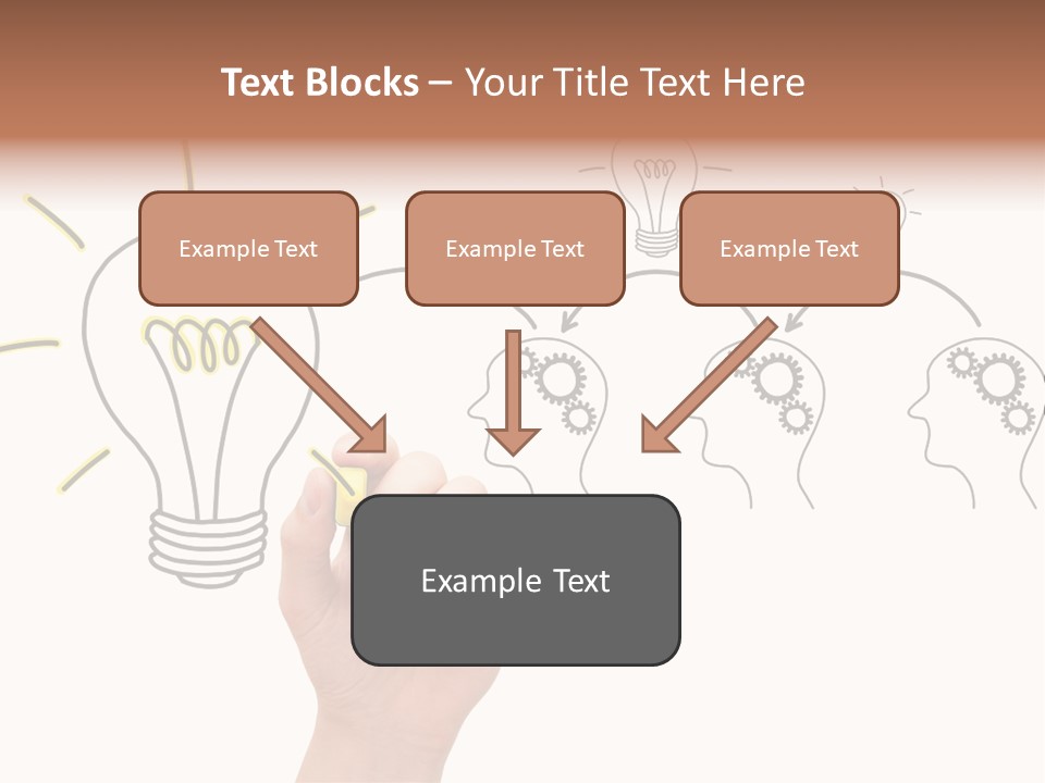 A Hand Drawing A Light Bulb On A Whiteboard PowerPoint Template