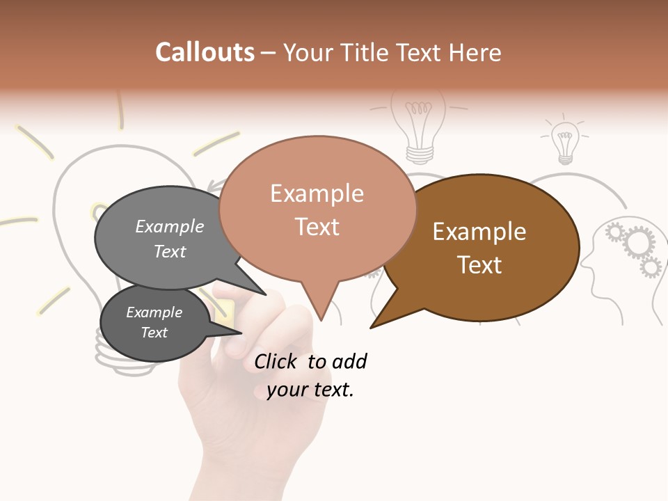 A Hand Drawing A Light Bulb On A Whiteboard PowerPoint Template