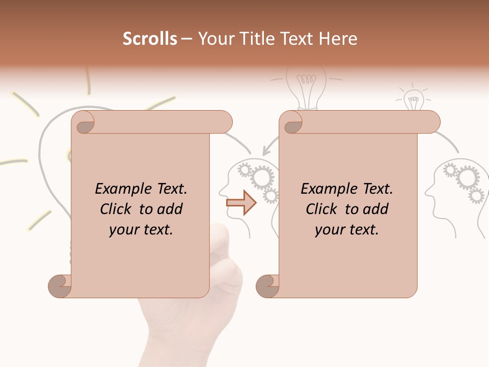 A Hand Drawing A Light Bulb On A Whiteboard PowerPoint Template