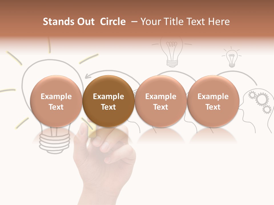 A Hand Drawing A Light Bulb On A Whiteboard PowerPoint Template
