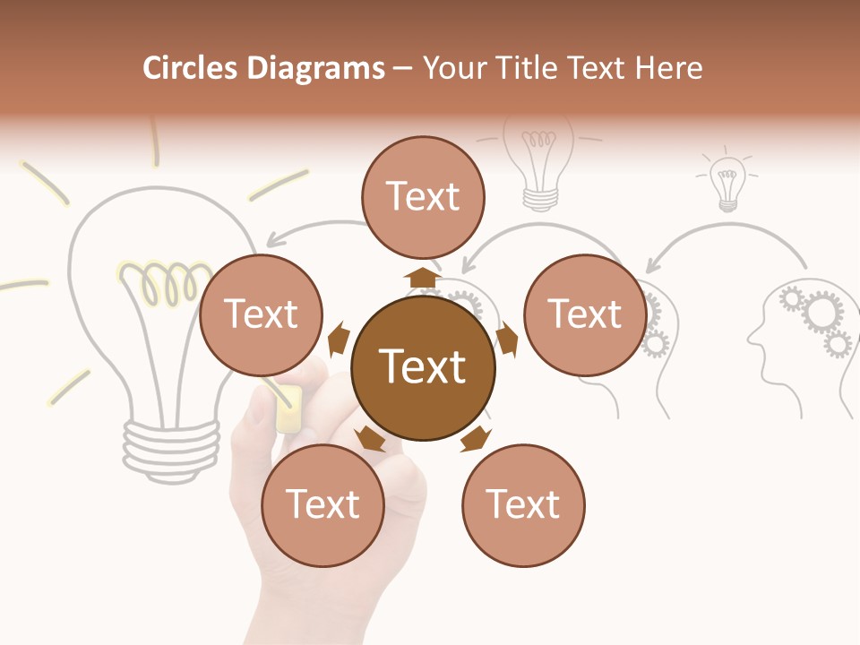 A Hand Drawing A Light Bulb On A Whiteboard PowerPoint Template