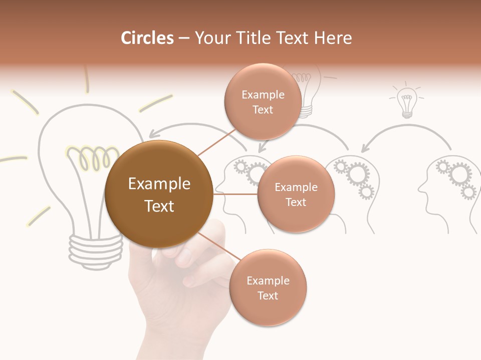 A Hand Drawing A Light Bulb On A Whiteboard PowerPoint Template