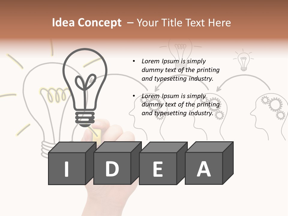 A Hand Drawing A Light Bulb On A Whiteboard PowerPoint Template