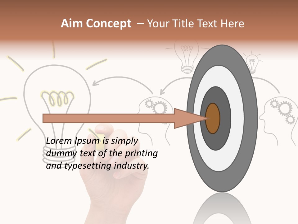 A Hand Drawing A Light Bulb On A Whiteboard PowerPoint Template