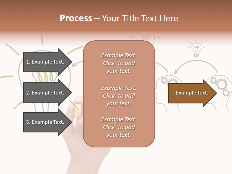A Hand Drawing A Light Bulb On A Whiteboard PowerPoint Template