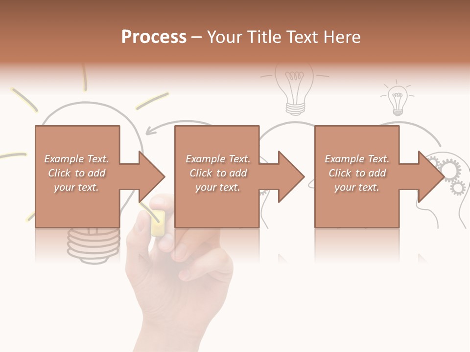 A Hand Drawing A Light Bulb On A Whiteboard PowerPoint Template