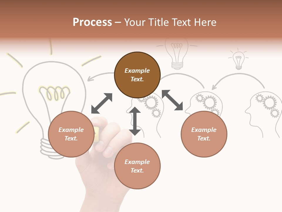 A Hand Drawing A Light Bulb On A Whiteboard PowerPoint Template